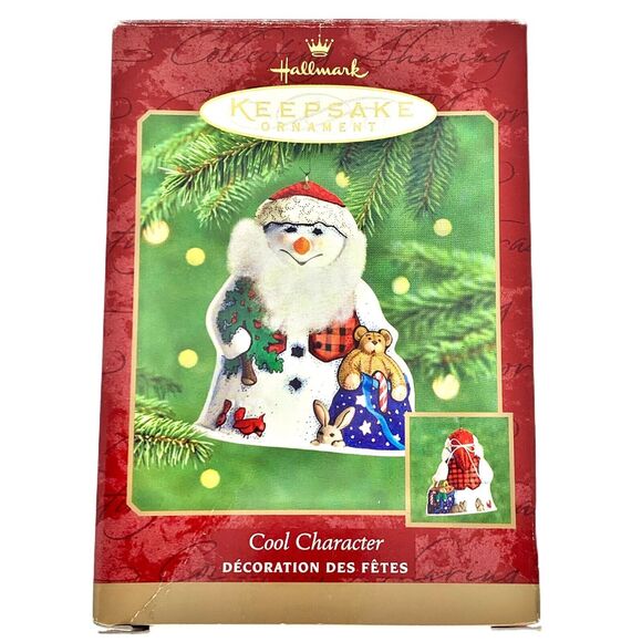 Hallmark Keepsake Ornament Christmas - Cool Character - Pressed Tin Snowman 2000 - Picture 6 of 10